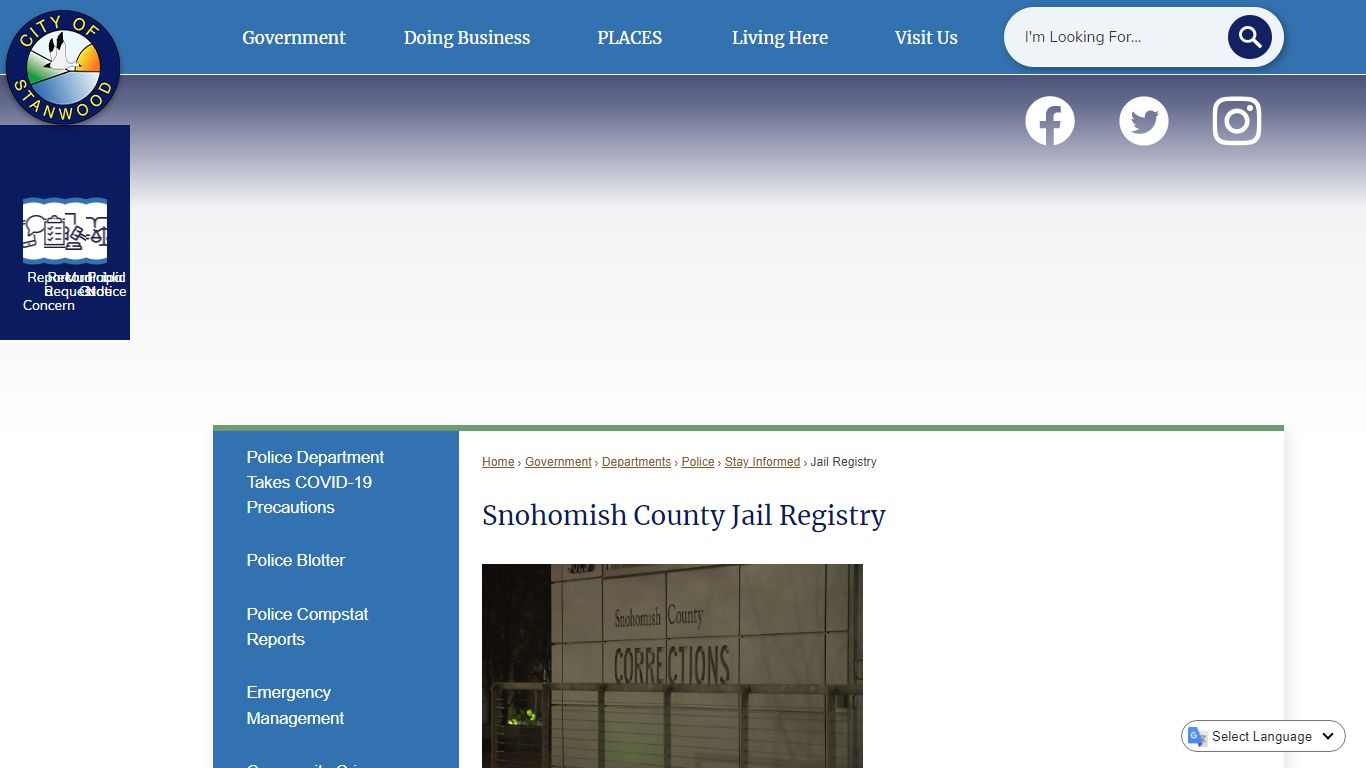 Snohomish County Jail Registry | Stanwood, WA